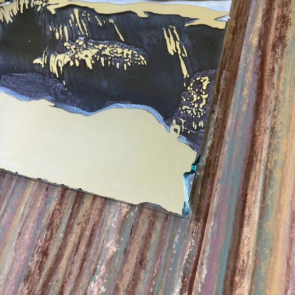 Indian Trackers in Snow Printed Mirror Art Print Vintage Native American AS-IS - Picture 3 of 10